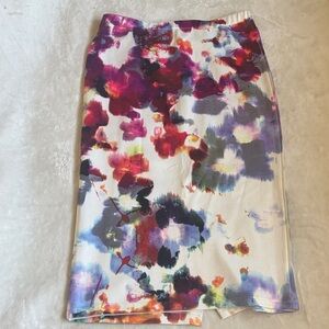 Leith Floral Print Women's Stretch Pencil Skirt